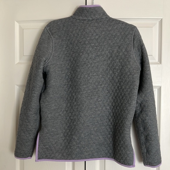 Marine Layer Corbet Quilted Pullover, Reversible, Grey/Lavender, Women’s Small - Picture 5 of 7